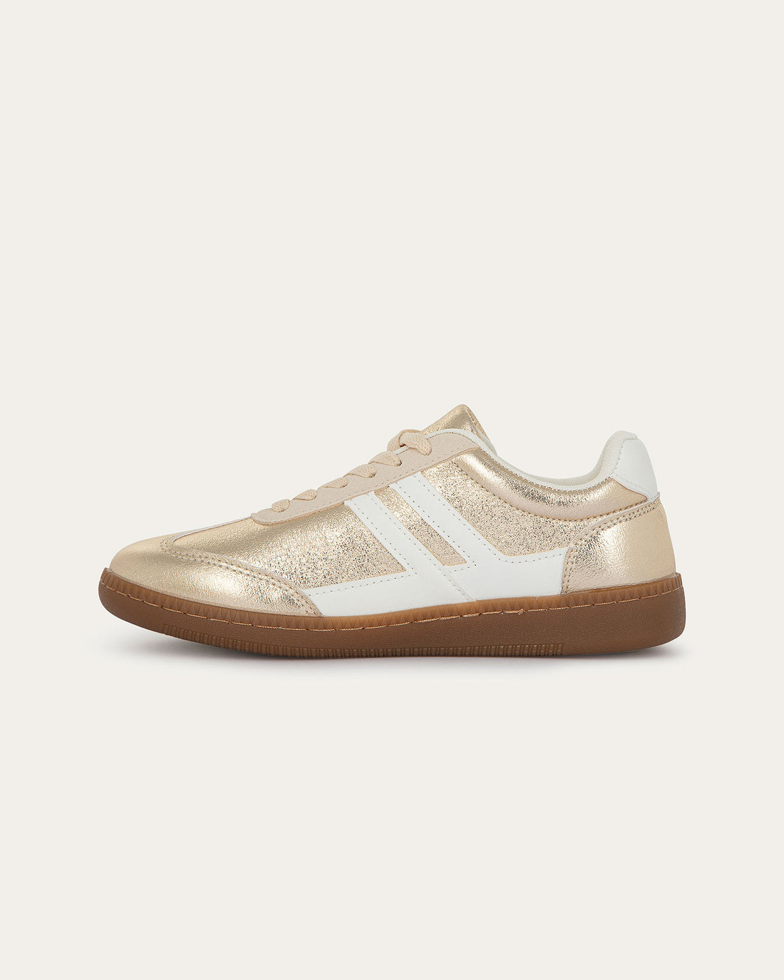 Katia White Gold Sneakers, Vegan Ecological