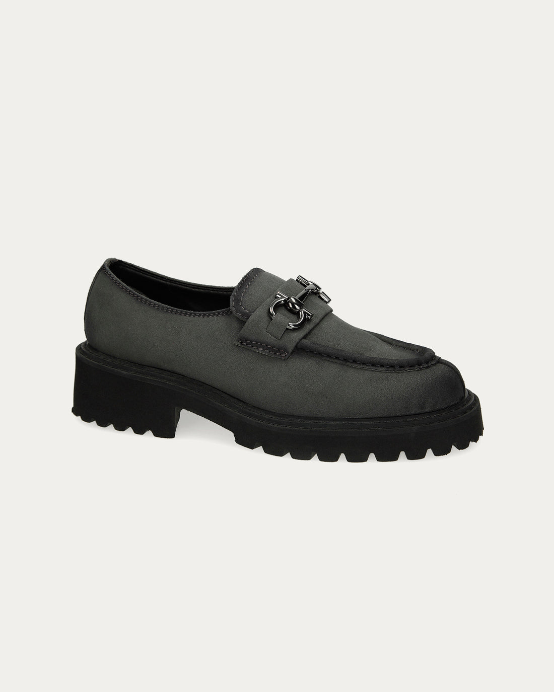 Elsa dark grey moccasins, vegan eco-friendly