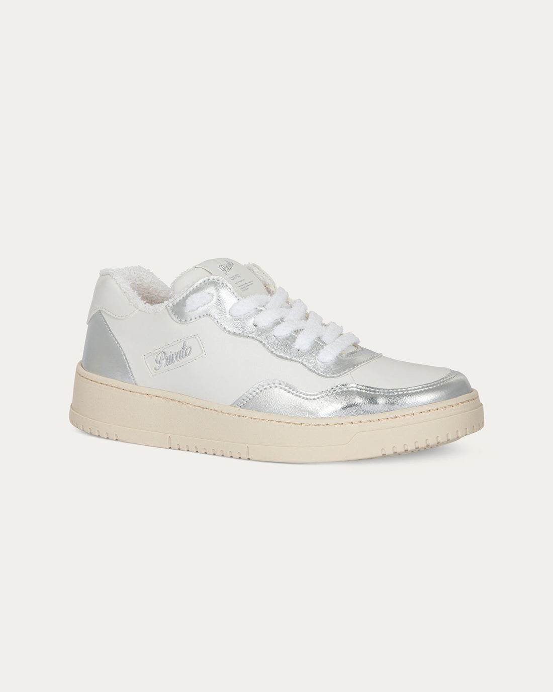 Lauren Sneakers White Silver, Vegan Ecological