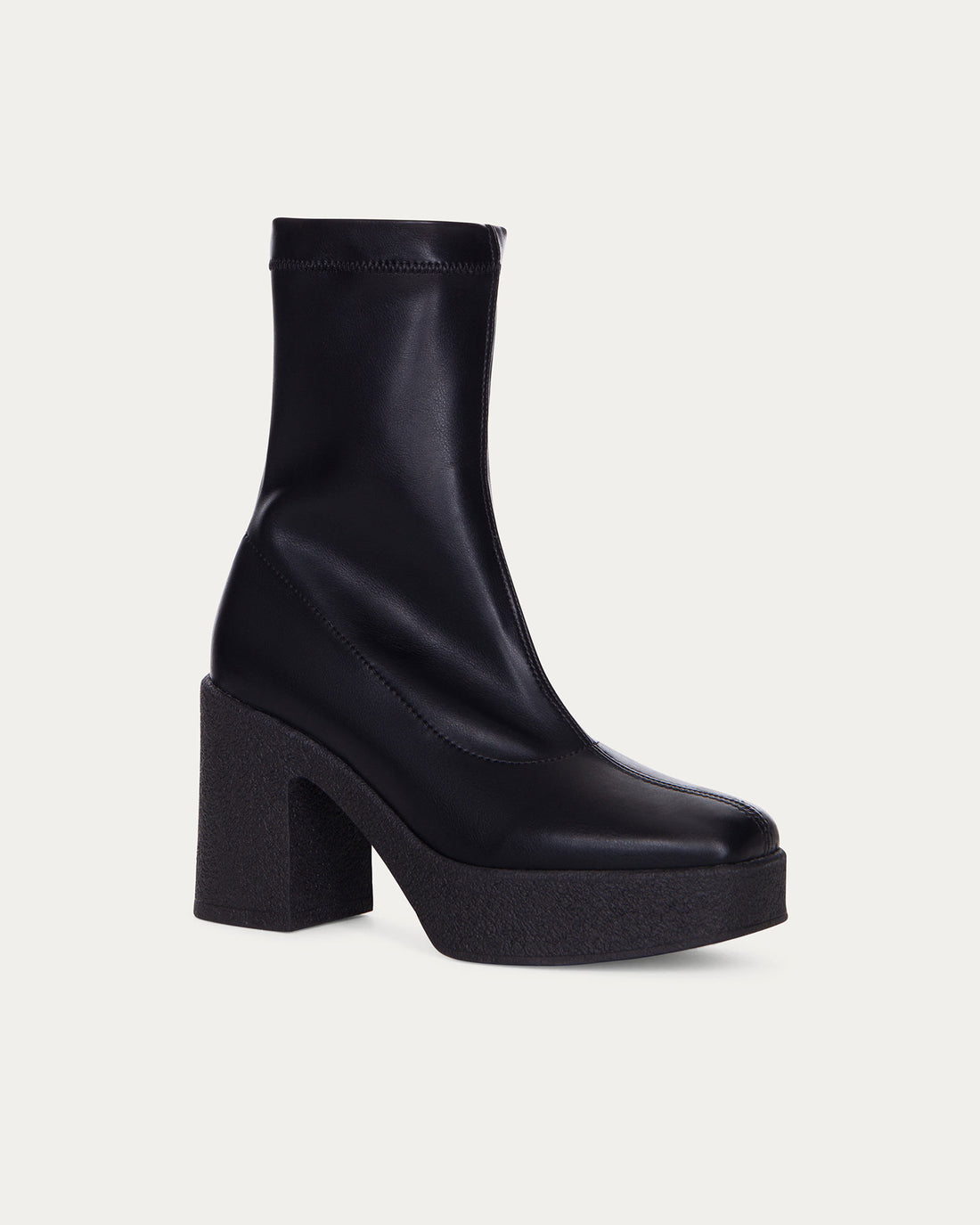 Emma black stretch boots, vegan eco-friendly