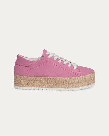 Sneakers con zeppa Gianna rosa, vegane ecologiche