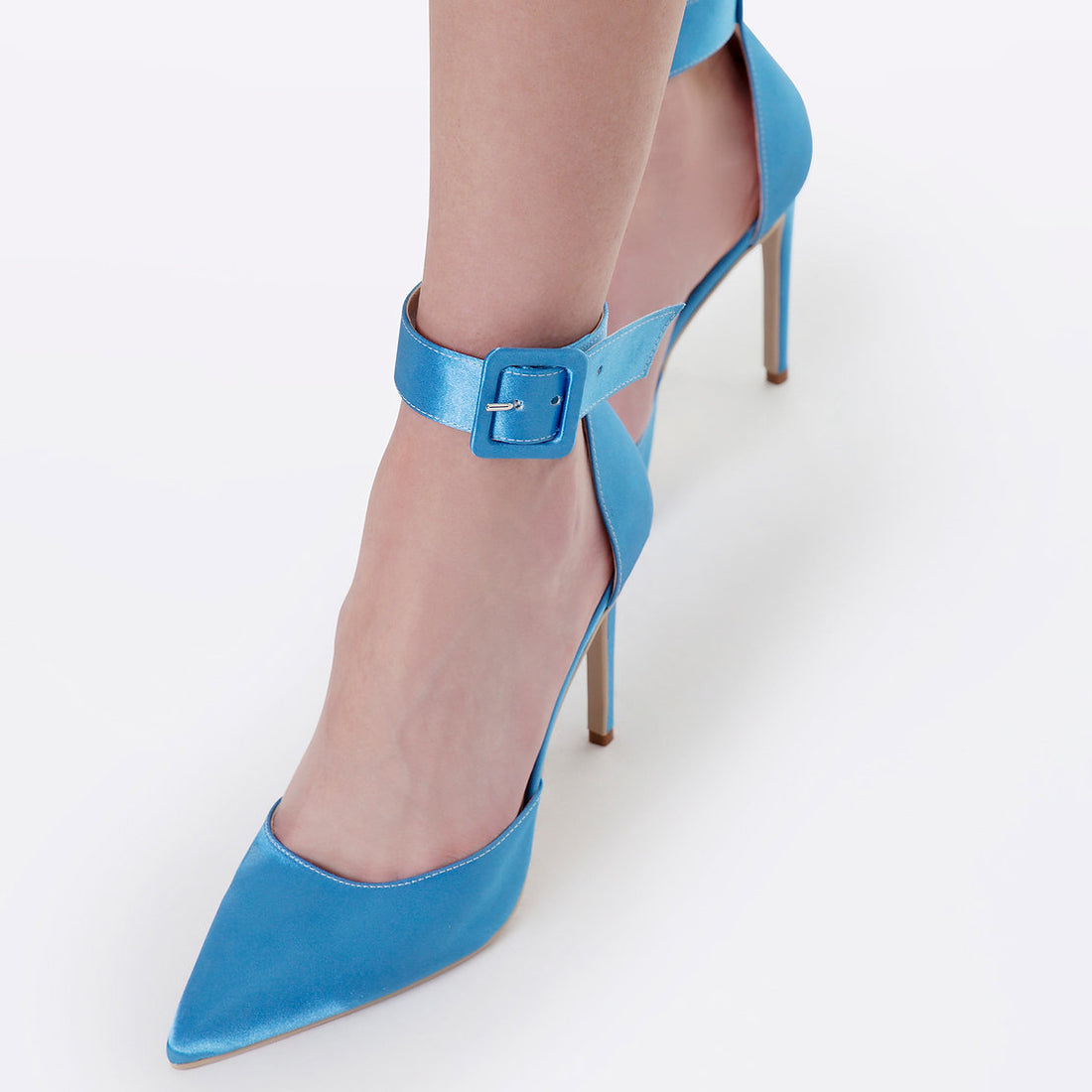 Valentina blue heels, vegan eco-friendly
