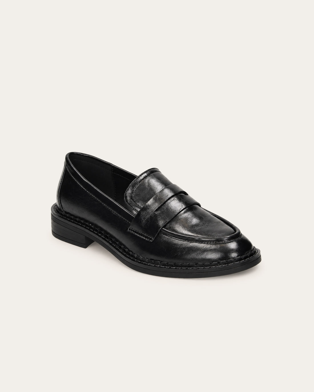 Mocassino Vittoria nero - vegan