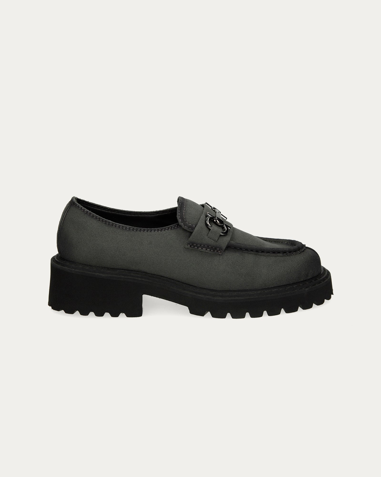 Elsa dark grey moccasins, vegan eco-friendly