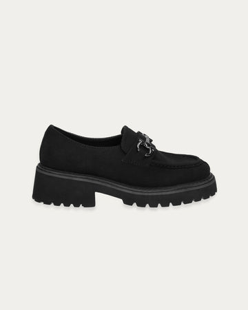 Elsa black moccasins, vegan eco-friendly