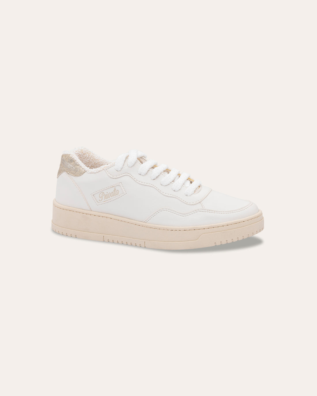 Sneakers Lauren bianco oro vintage, vegane ecologiche