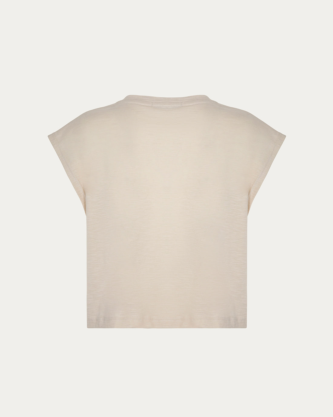 Canotta donna beige senza maniche
