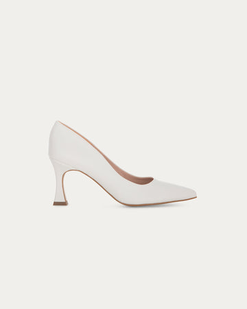 Jessy white heels, vegan eco-friendly
