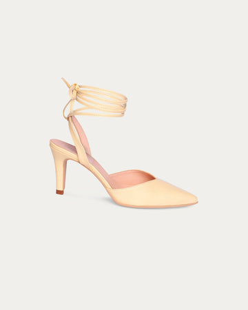 Angelica yellow heels, vegan eco-friendly