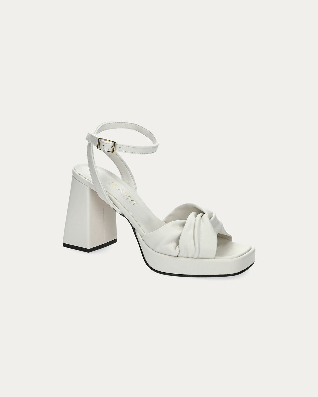 Carmen white heels, vegan eco-friendly
