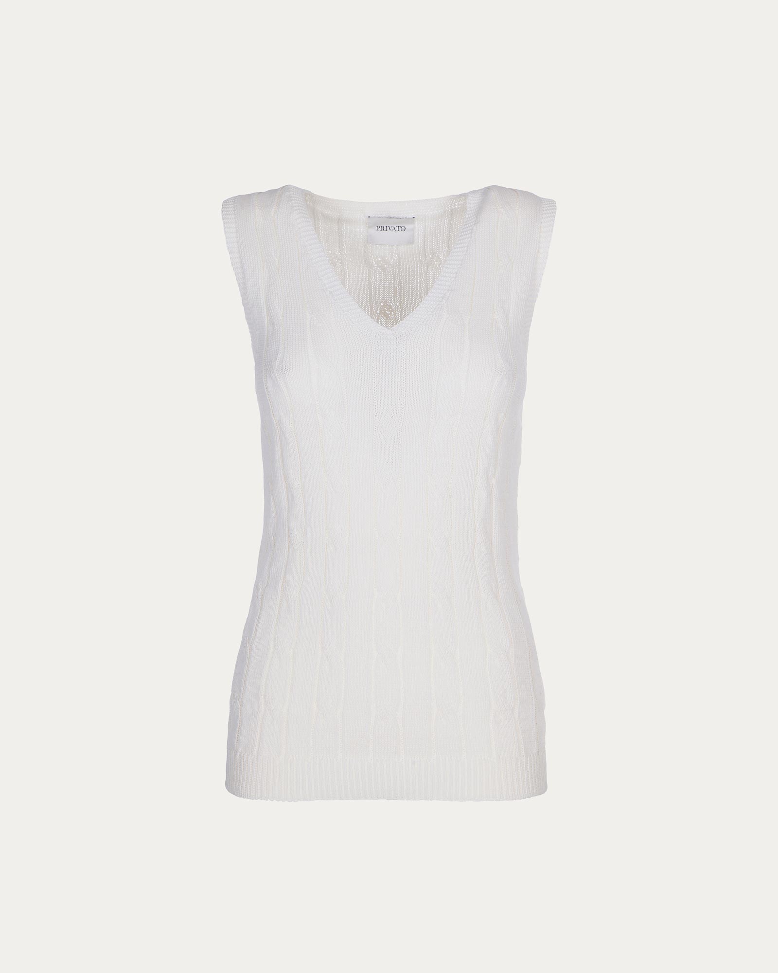 Gilet in cotone organico bianco vegano sostenibile