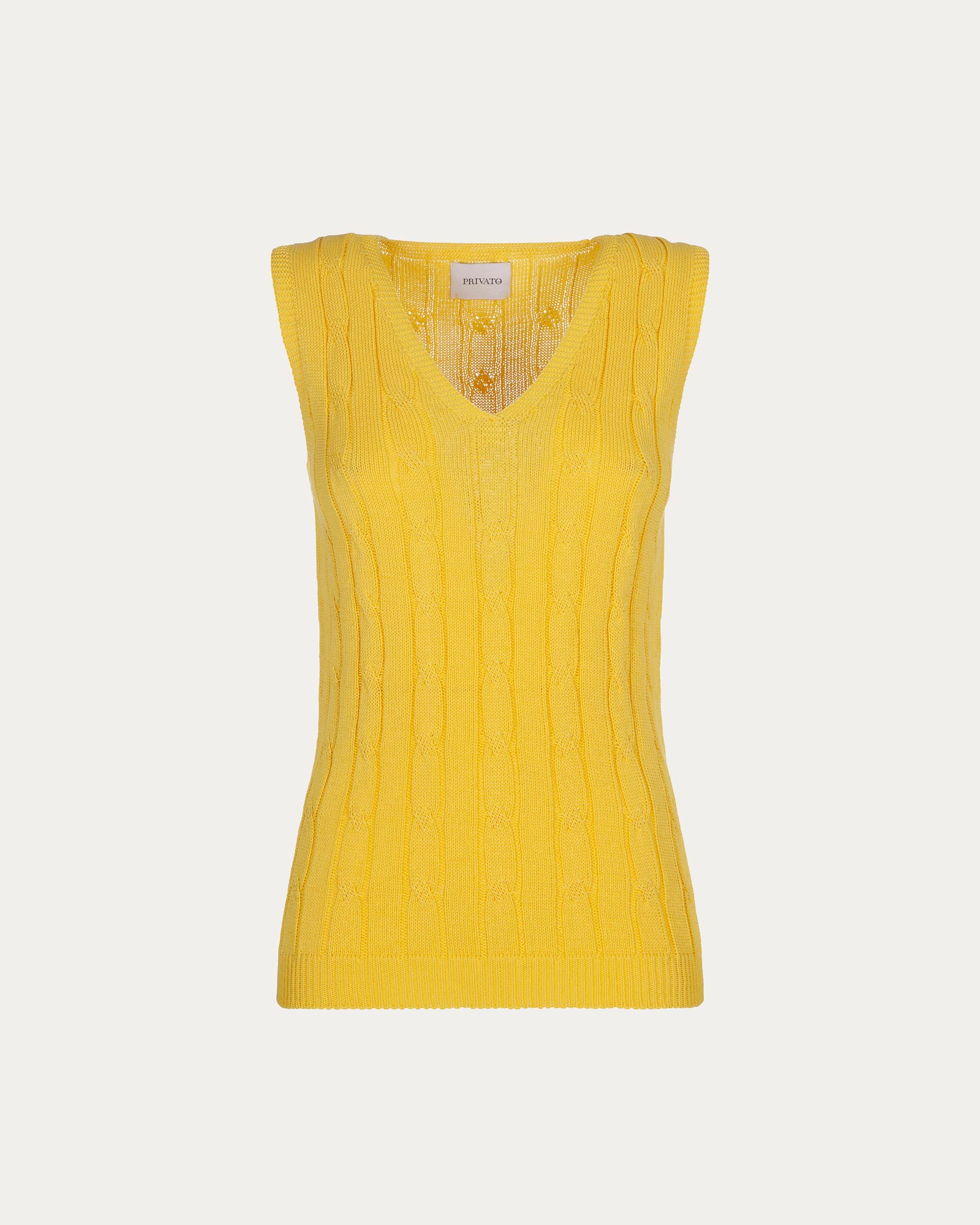 Gilet in cotone organico giallo vegano sostenibile