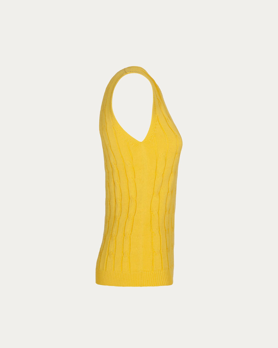 Gilet in cotone organico giallo vegano sostenibile
