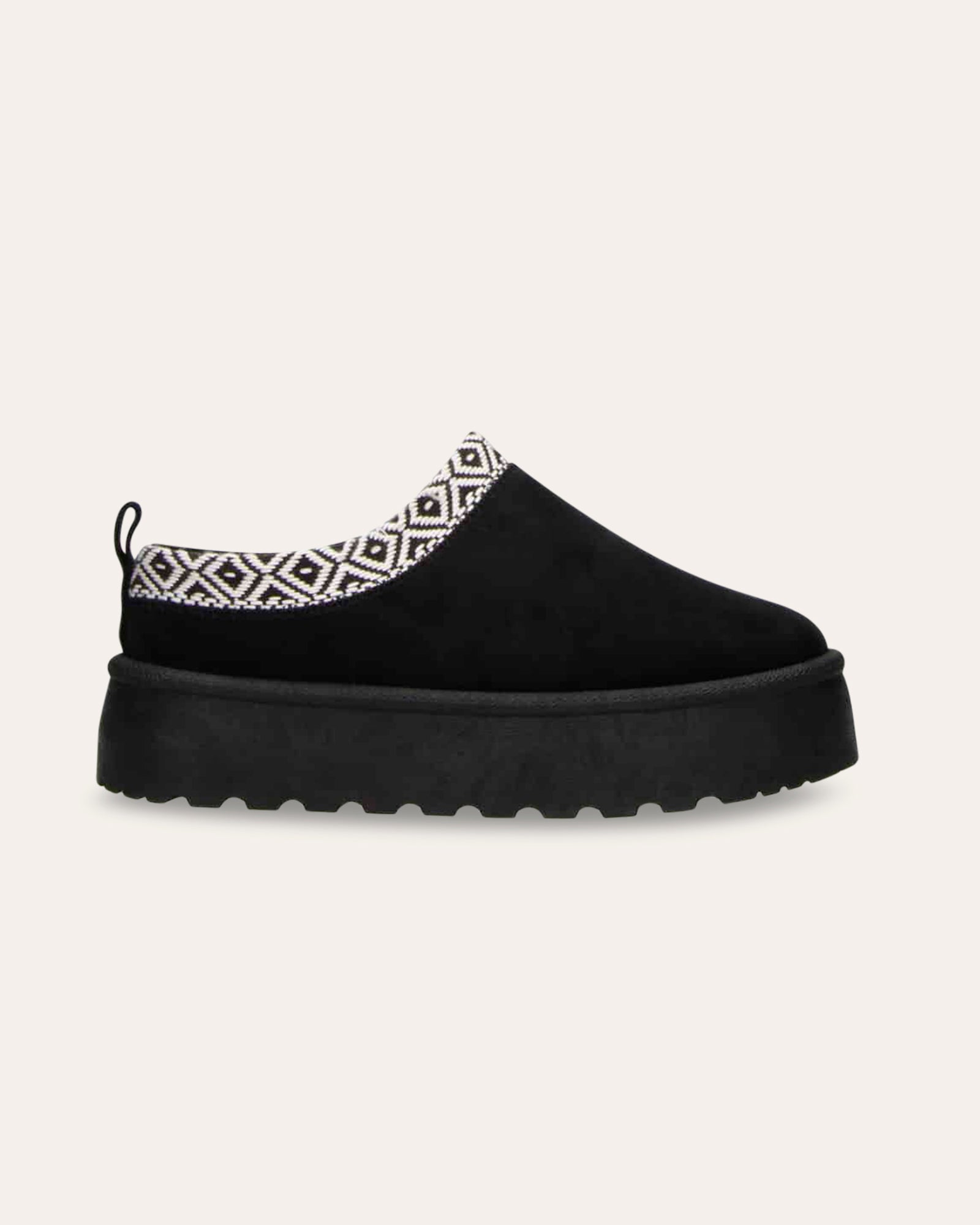 Slip-on Venezia nero con suola platform, vegani ecologici