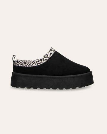 Slip-on Venezia nero con suola platform, vegani ecologici