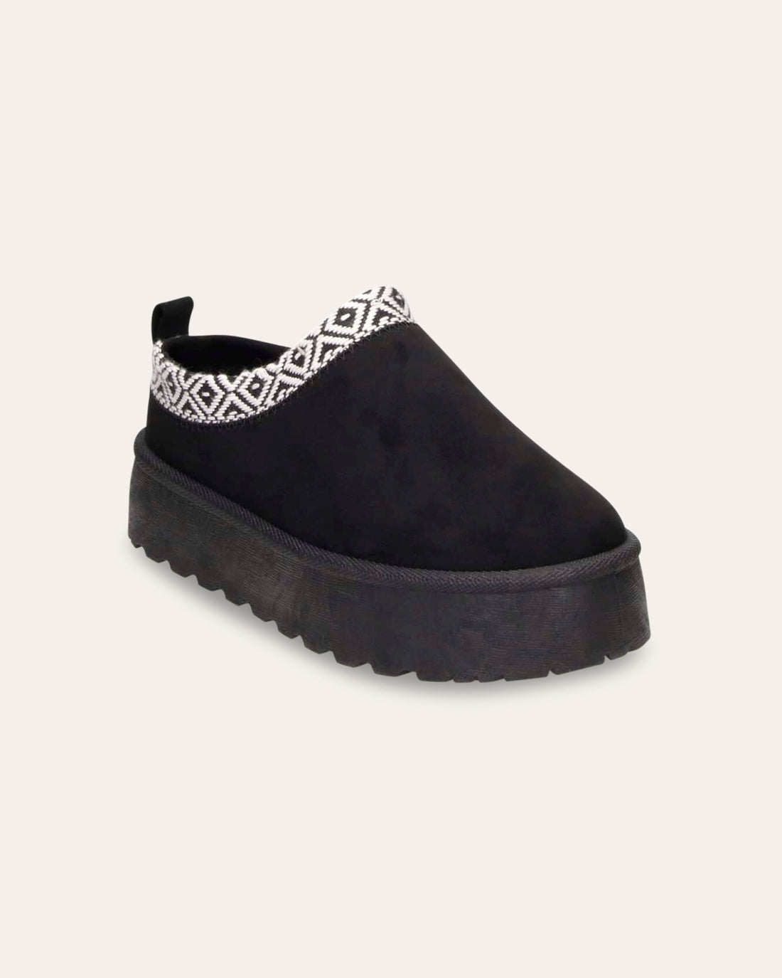 Slip-on Venezia nero con suola platform, vegani ecologici