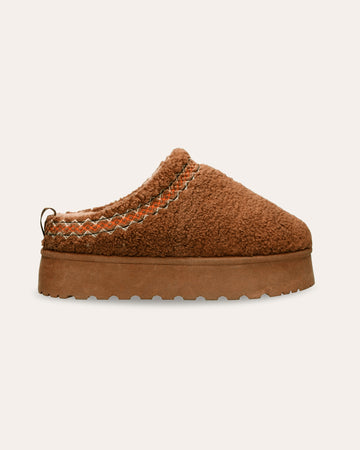 Slip-on Padua cammello con suola platform, vegani ecologici