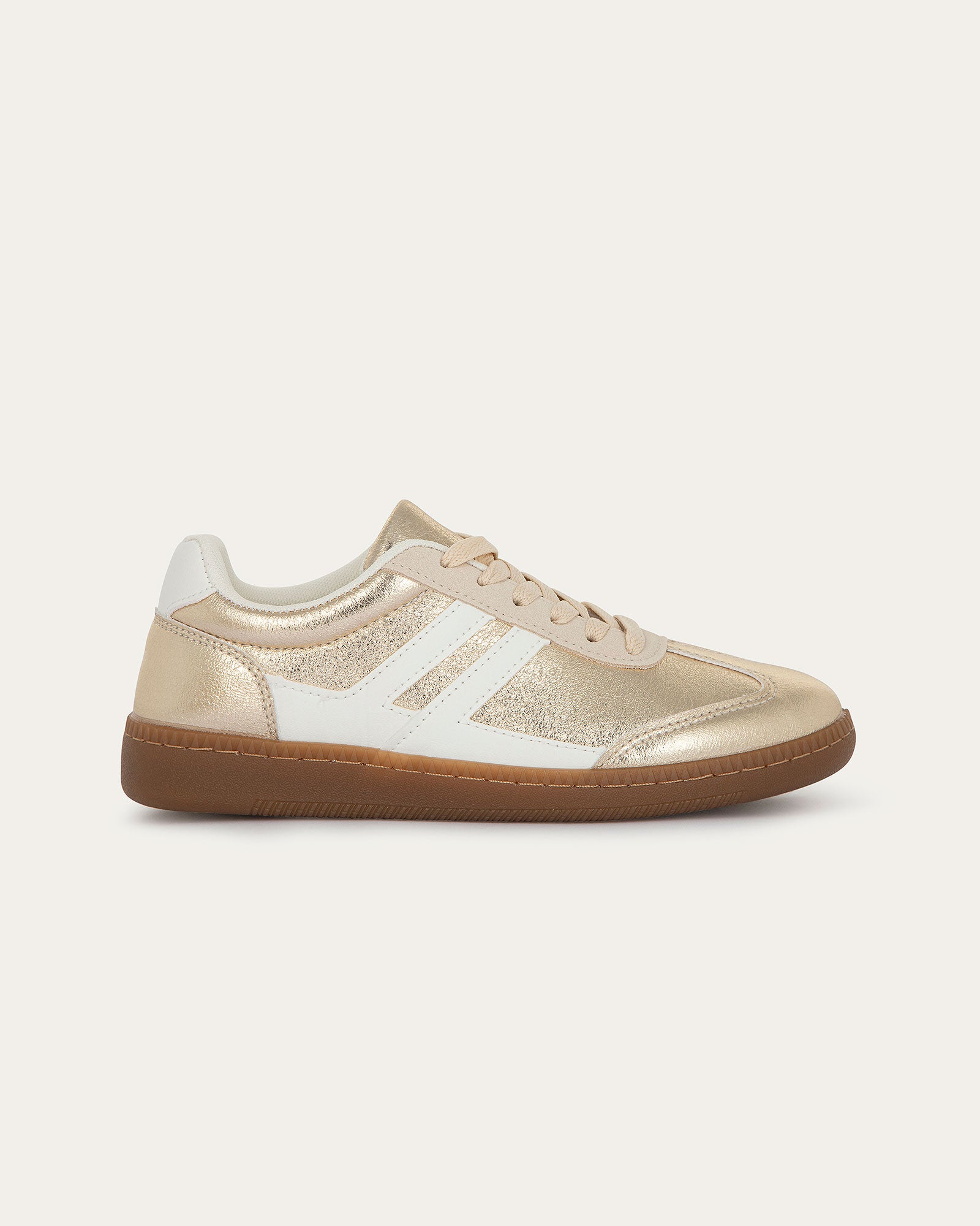 Katia White Gold Sneakers, Vegan Ecological